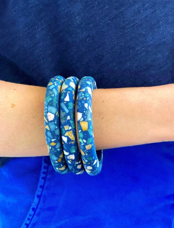 Terrazzo Navy Bracelets by Cluster