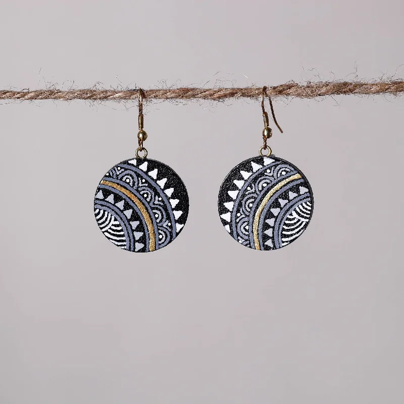 Miniature Handpainted Wooden Earrings