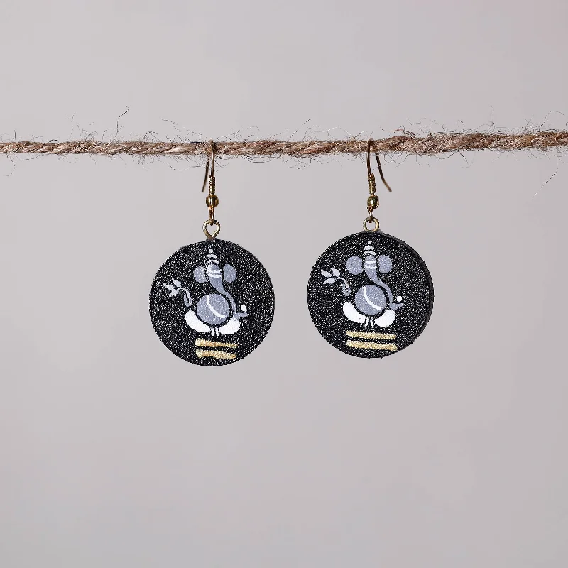 Miniature Handpainted Wooden Earrings