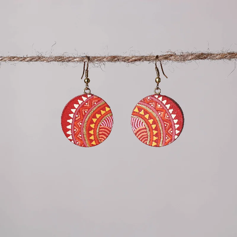 Miniature Handpainted Wooden Earrings