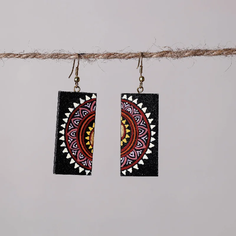 Miniature Handpainted Wooden Earrings