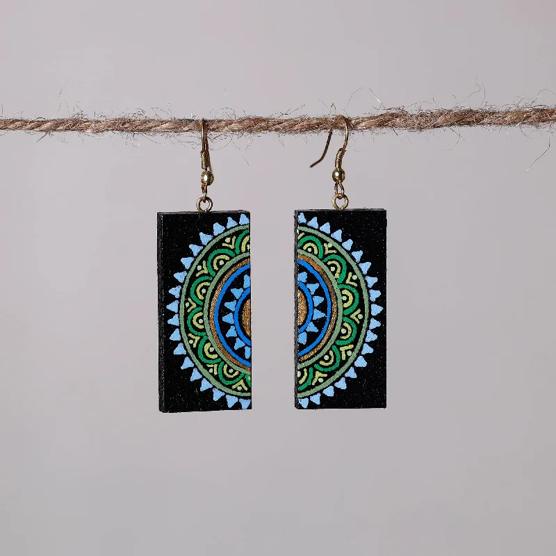 Miniature Handpainted Wooden Earrings