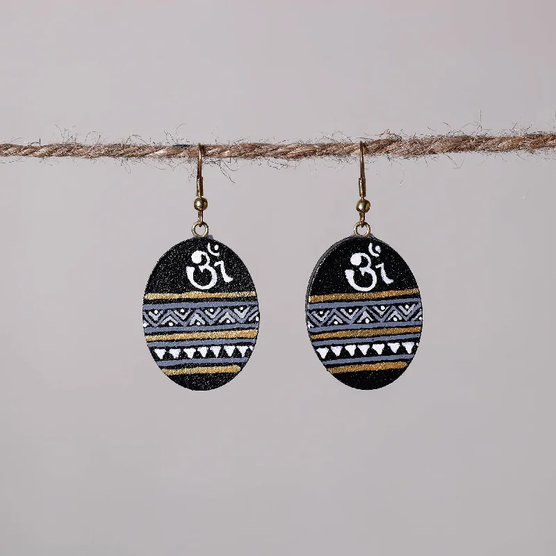 Miniature Handpainted Wooden Earrings`