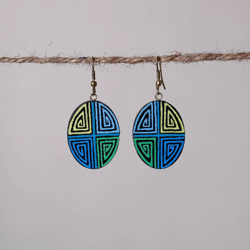 Miniature Handpainted Wooden Earrings