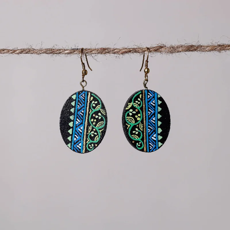 Miniature Handpainted Wooden Earrings