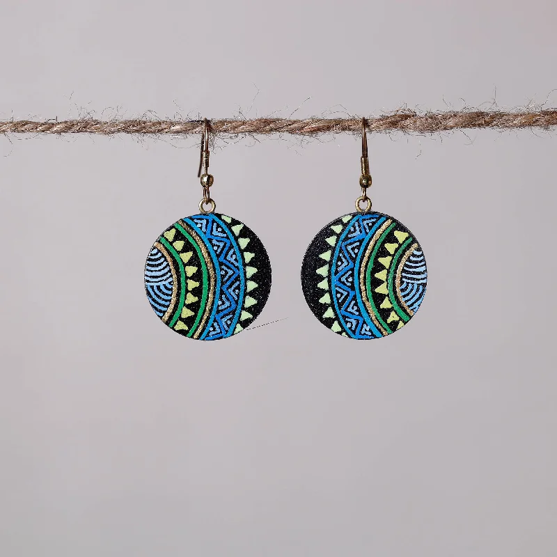 Miniature Handpainted Wooden Earrings