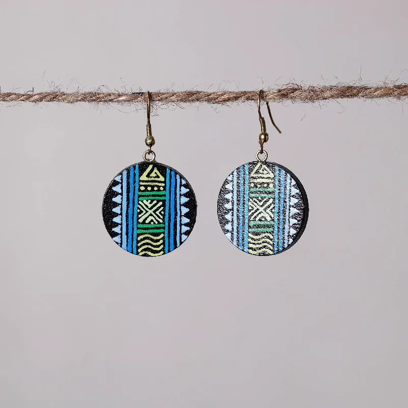 Miniature Handpainted Wooden Earrings