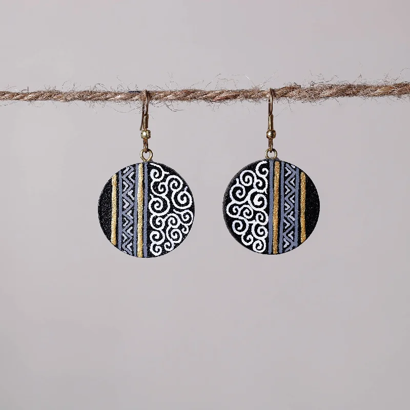 Miniature Handpainted Wooden Earrings