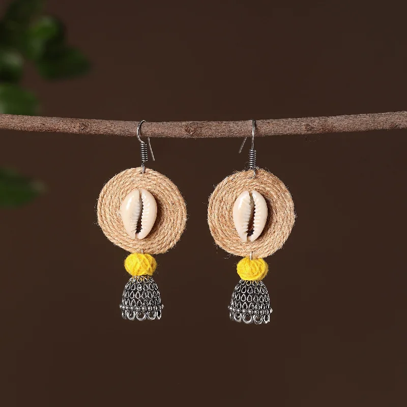 Aashi German Silver Jute Jhumki Earrings