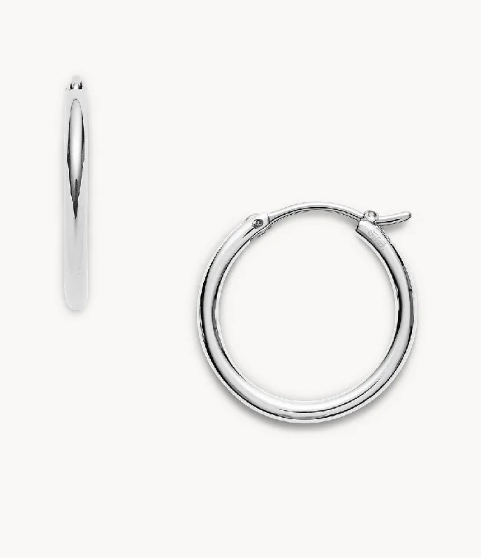 Fossil Women's Stainless Steel Hoop Earring