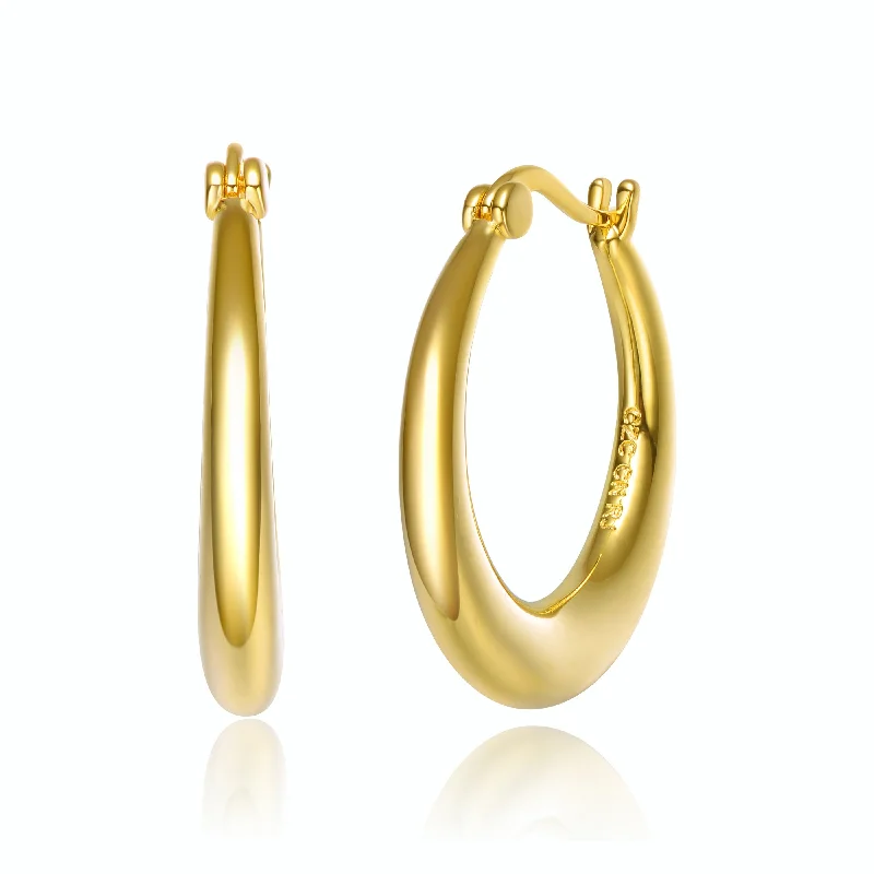 Rachel Glauber 14k Gold Plated Large Hoop