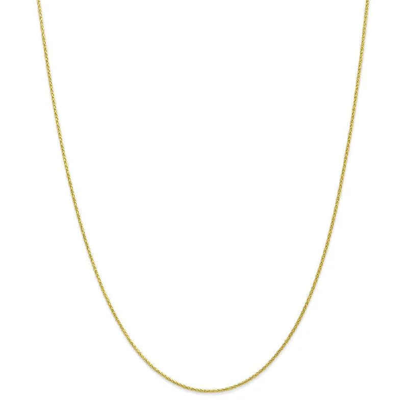 1.2mm 10k Yellow Gold Parisian Wheat Chain Anklet, 10 Inch