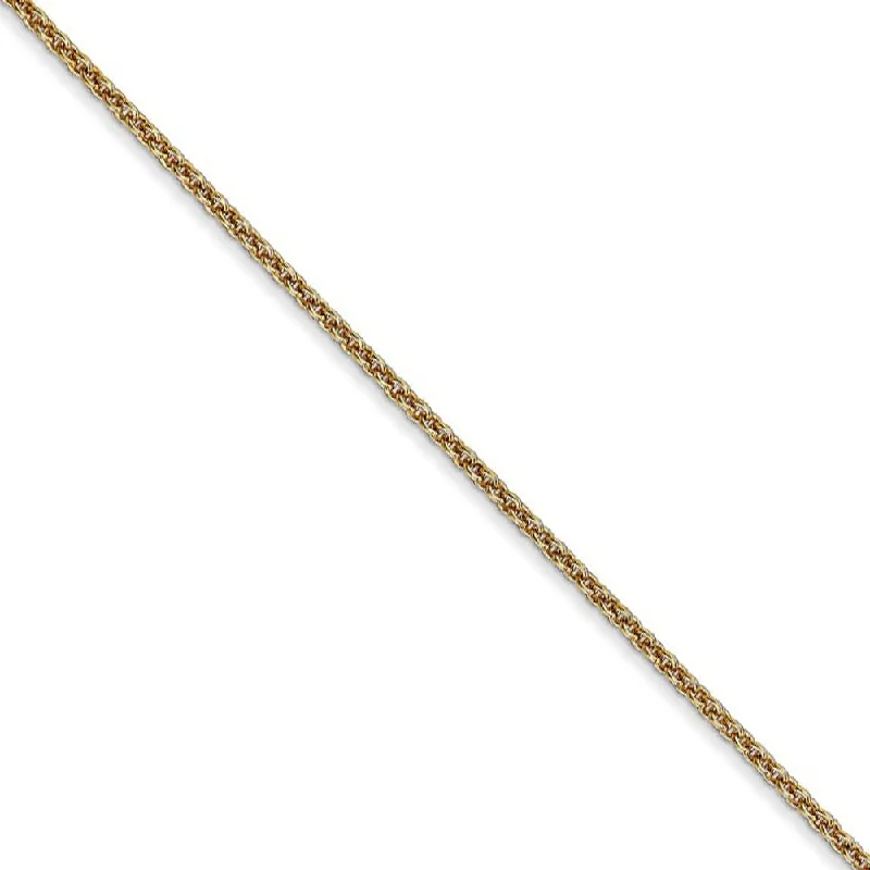 1.5mm, 14k Yellow Gold, Solid Cable Chain Anklet