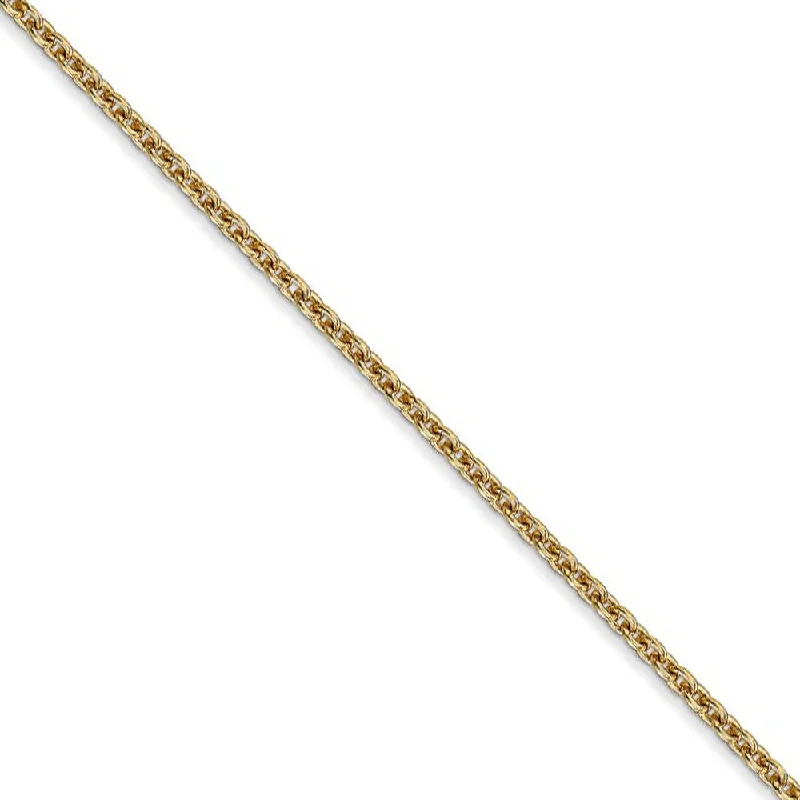 1.8mm, 14k Yellow Gold, Solid Cable Chain Anklet