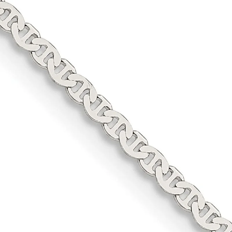 1.8mm Sterling Silver Solid Flat Anchor Chain Anklet